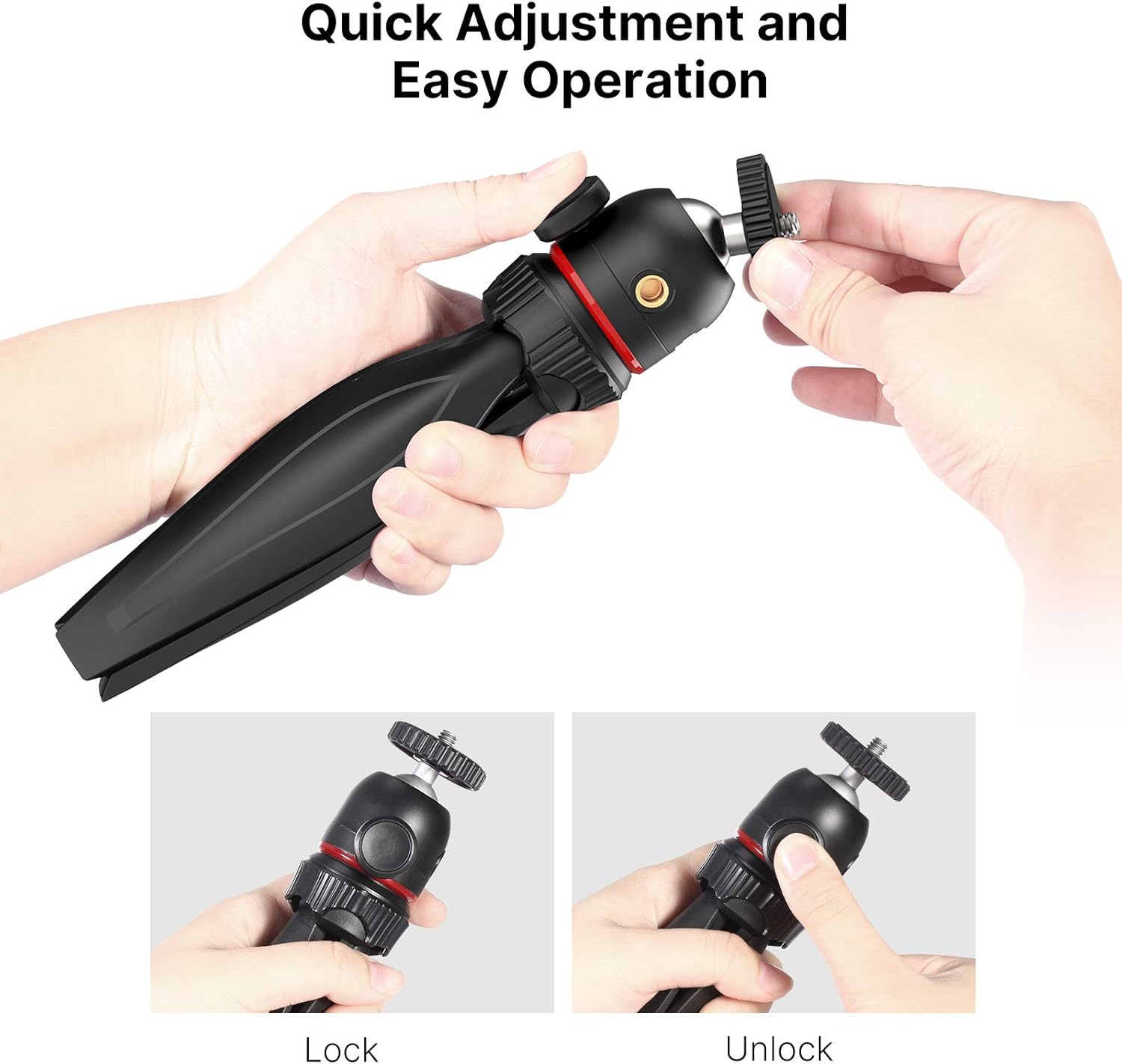Camera Mini Vlog Tripod - ULANZI Select MT-17 Phone Small Handheld Grip Tripod Desktop Tabletop Tripod Stand Portable Lightweight Ball Head Handle for iPhone Sony ZV1 Webcam Projector : Electronics