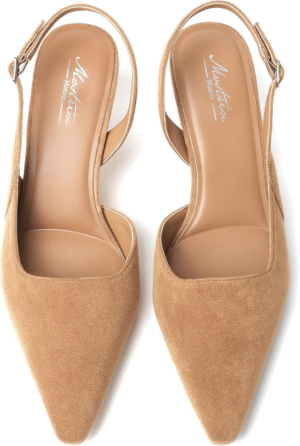 Mostrin Kitten Heels for Women Slingback Pointed Closed Toe Heels Women's Pumps Shoes for Wedding, Party, Commuting - Image 4