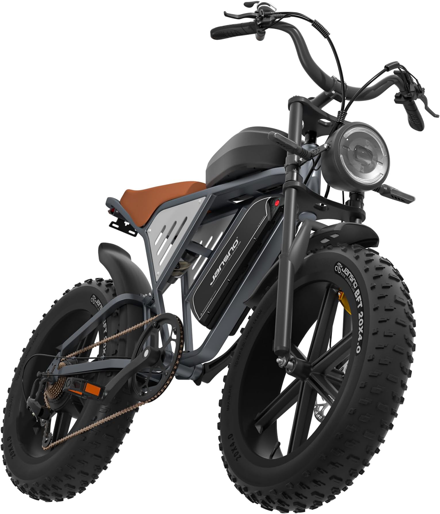 JANSNO X70 Adult E-Bike with 90 Nm Motor, 120 miles of range,48V/34Ah Newly Upgraded Dual Battery, 20’ x 4.0 All Terrain Wide Tyre E-Bike with Unlockable Multiple Performance Modes,CE Certified