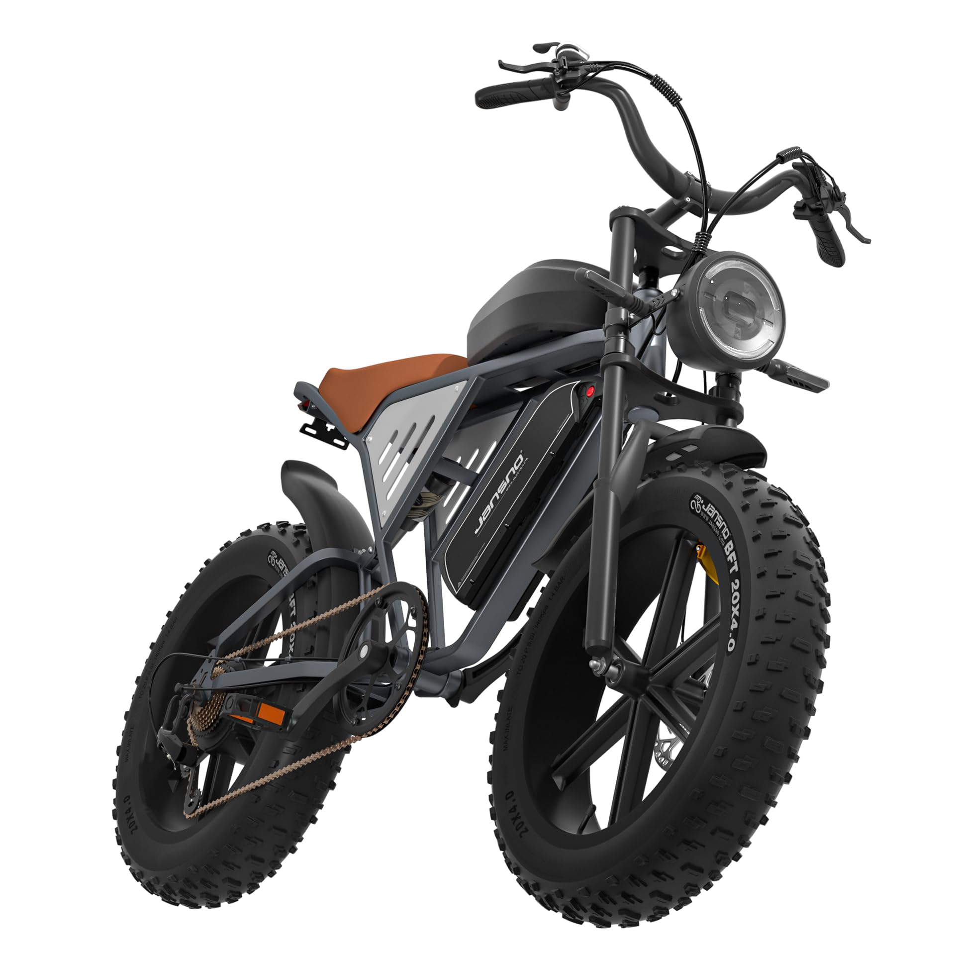 JANSNO X70 Adult E-Bike with 90 Nm Motor, 120 miles of range,48V/34Ah Newly Upgraded Dual Battery, 20’ x 4.0 All Terrain Wide Tyre E-Bike with Unlockable Multiple Performance Modes,CE Certified