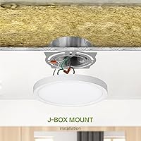 Vista 7 de ASD Lámpara de techo LED de 5" de montaje empotrado redonda, iluminación de superficie de bajo perfil 5CCT, regulable, ultradelgada