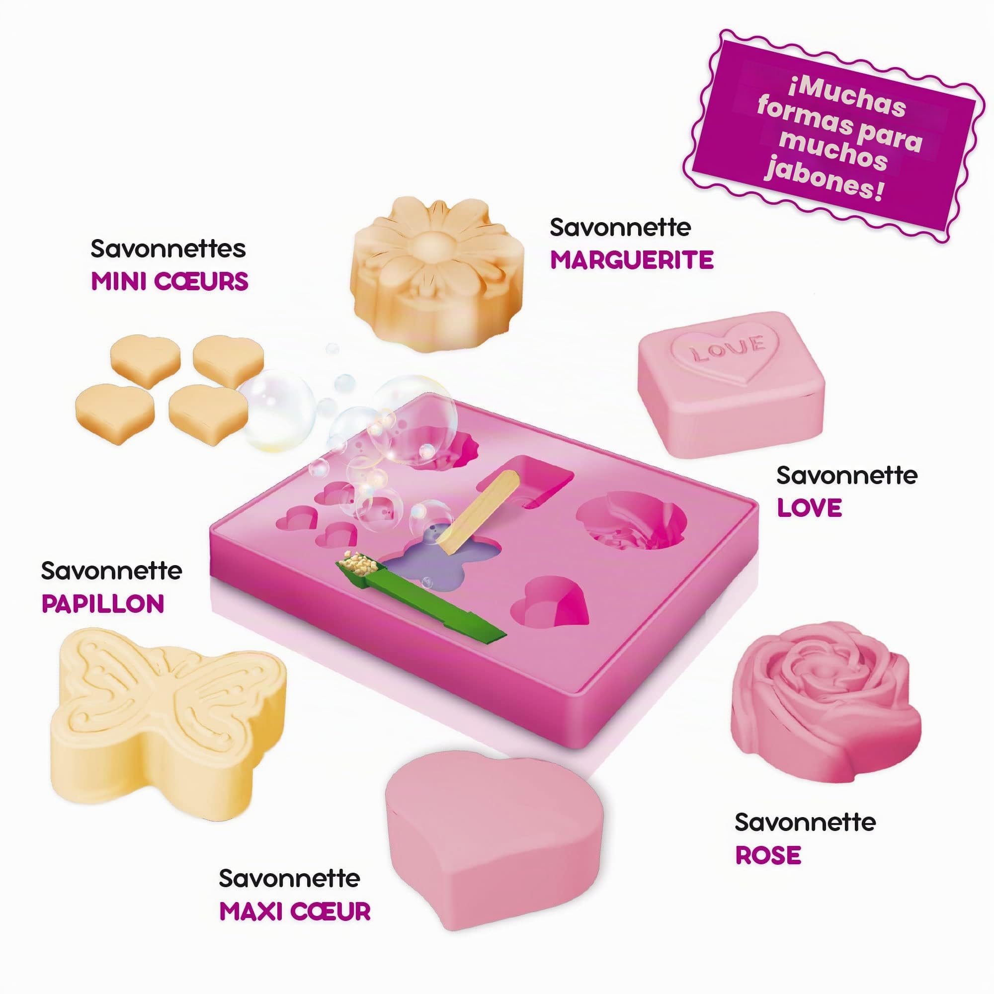 Lisciani I'M A GENIUS CIENCE - La ciencia de los jabones - Kit de creación para hacer jabones extraordinarios personalizados - Juego científico para niños a partir de 8 años- Fabricado en Italia