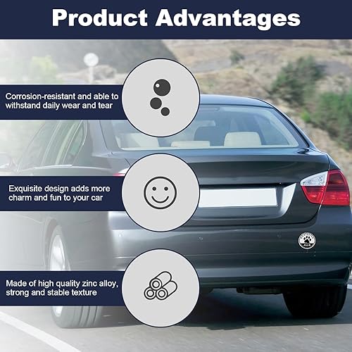 Miniatura 3 de Wildman - Emblema de automóvil calificado, 4 x 4 de metal, insignias redondas 3D, accesorios exteriores de automóvil para vehículos Wrangler,