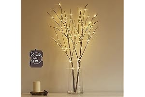 Hairui Battery-Powered Lighted Brown Branches with 100 LEDs