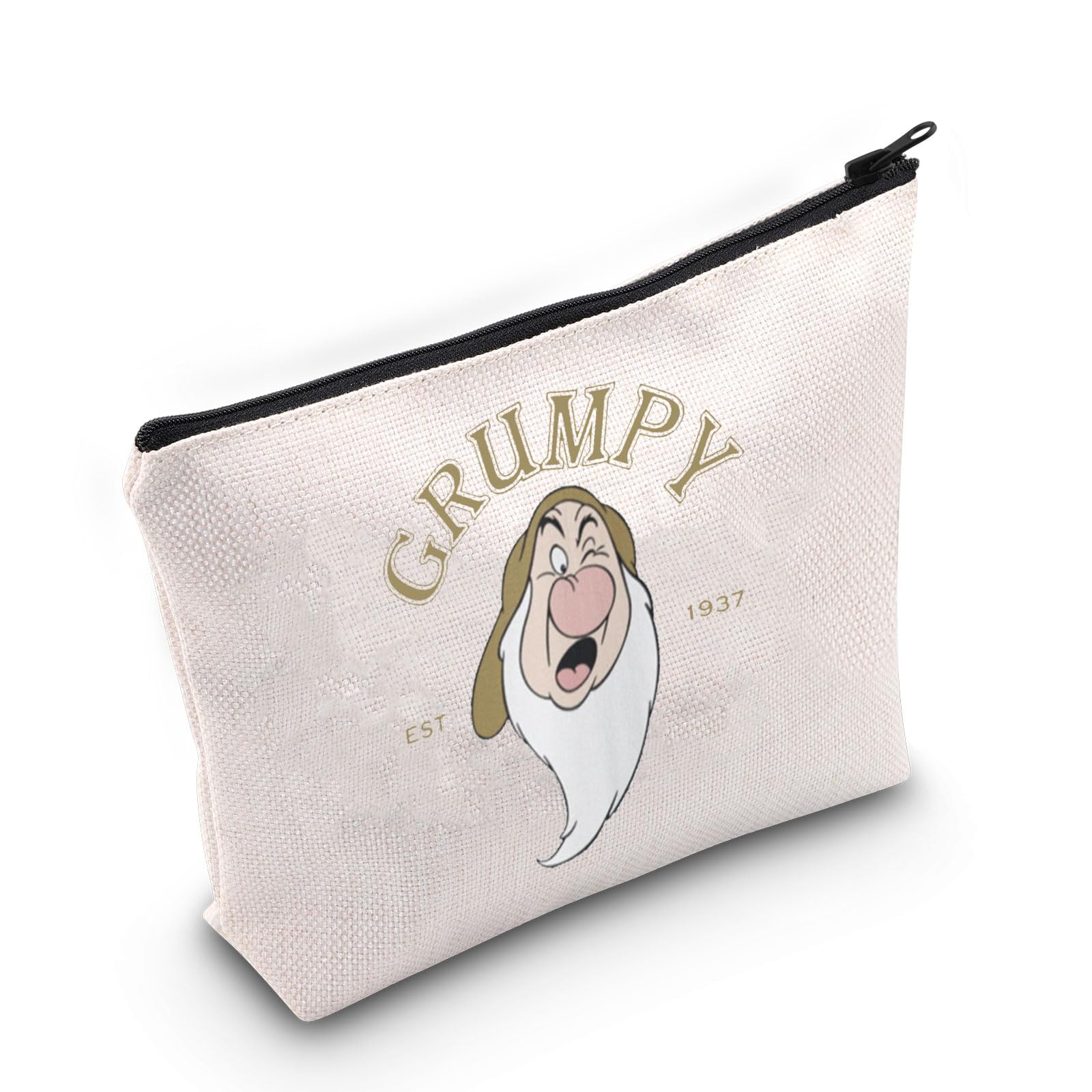 JNIAP Grumpy Dwarfs Gift Zipper Pouch Makeup Bag Fairy Tale Gift for Cartoon Lover (Grumpy)