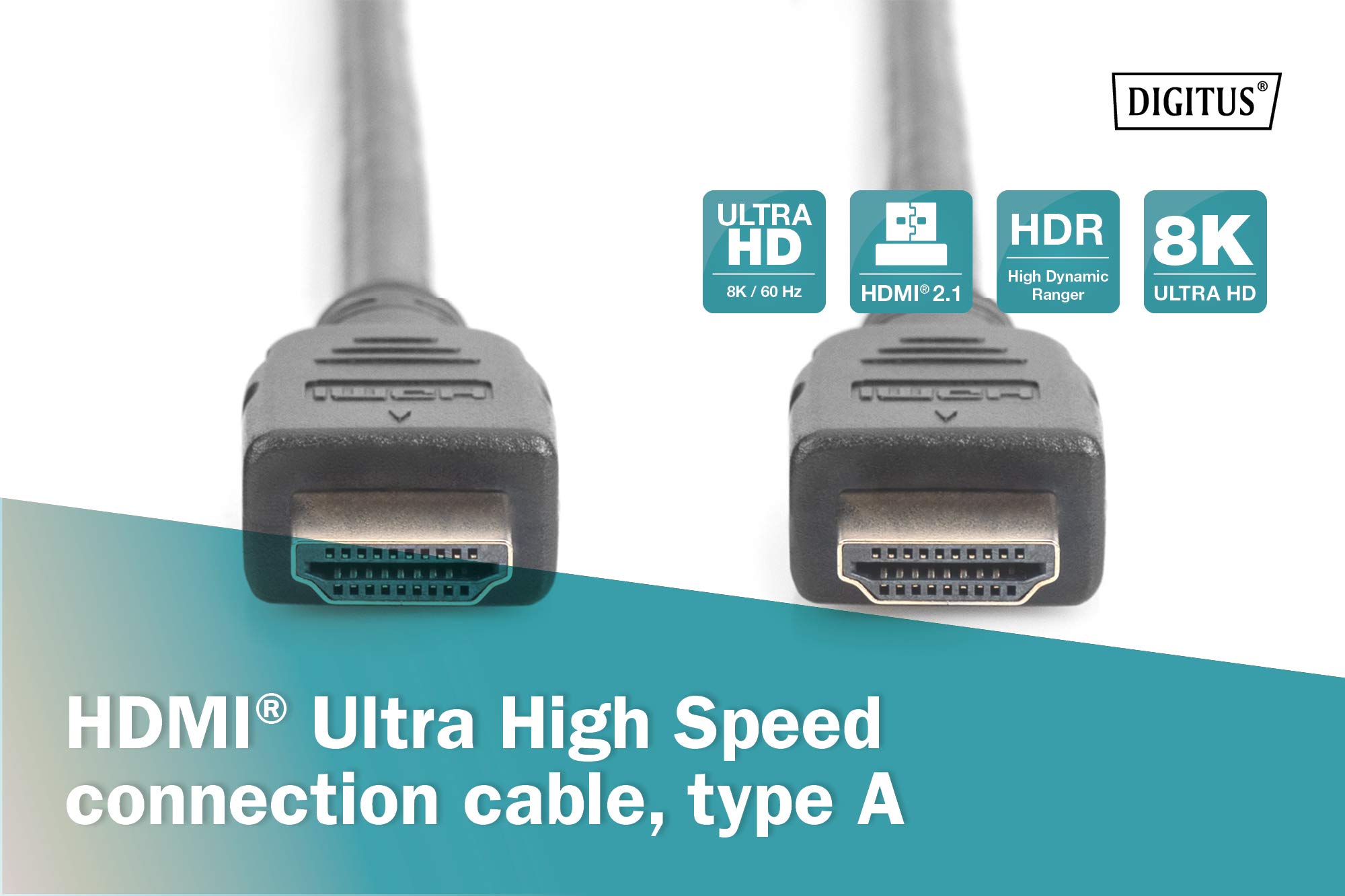 DIGITUS Kabel połączeniowy HDMI 2.1 Ultra High Speed, typ A M/M - 3.0m - z Ethernet - UHD-II 8K60Hz - pozłacane styki - czarny