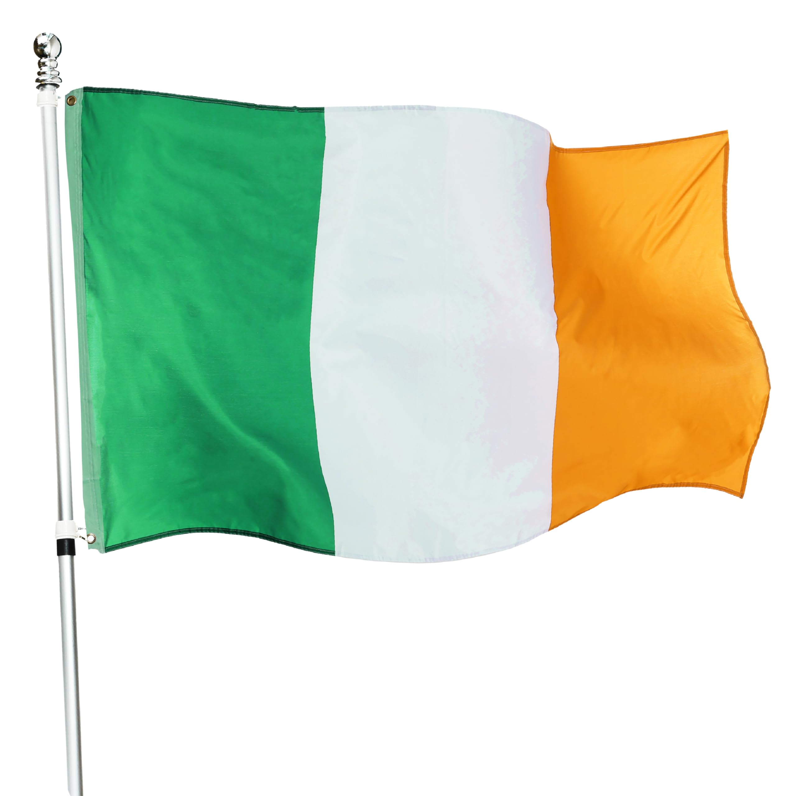 Ireland Flag Fancy Dress Decoration - Pack of 3 - Irish Large Flag with Grommets Approx 5ft x 3ft - Football, Rugby - Sporting Events, Street Parties, Festivals and Celebrations