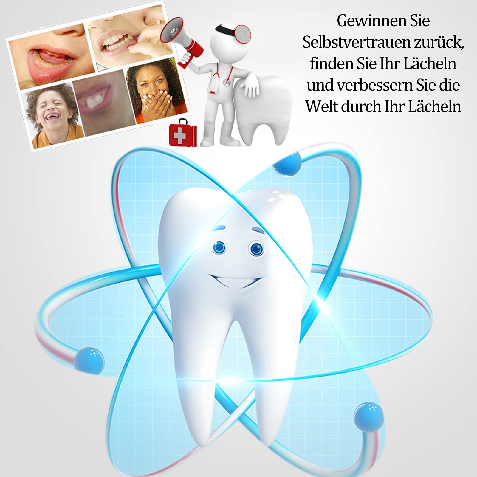 6 binari sbiancanti per denti sbiancanti, denti bianchi