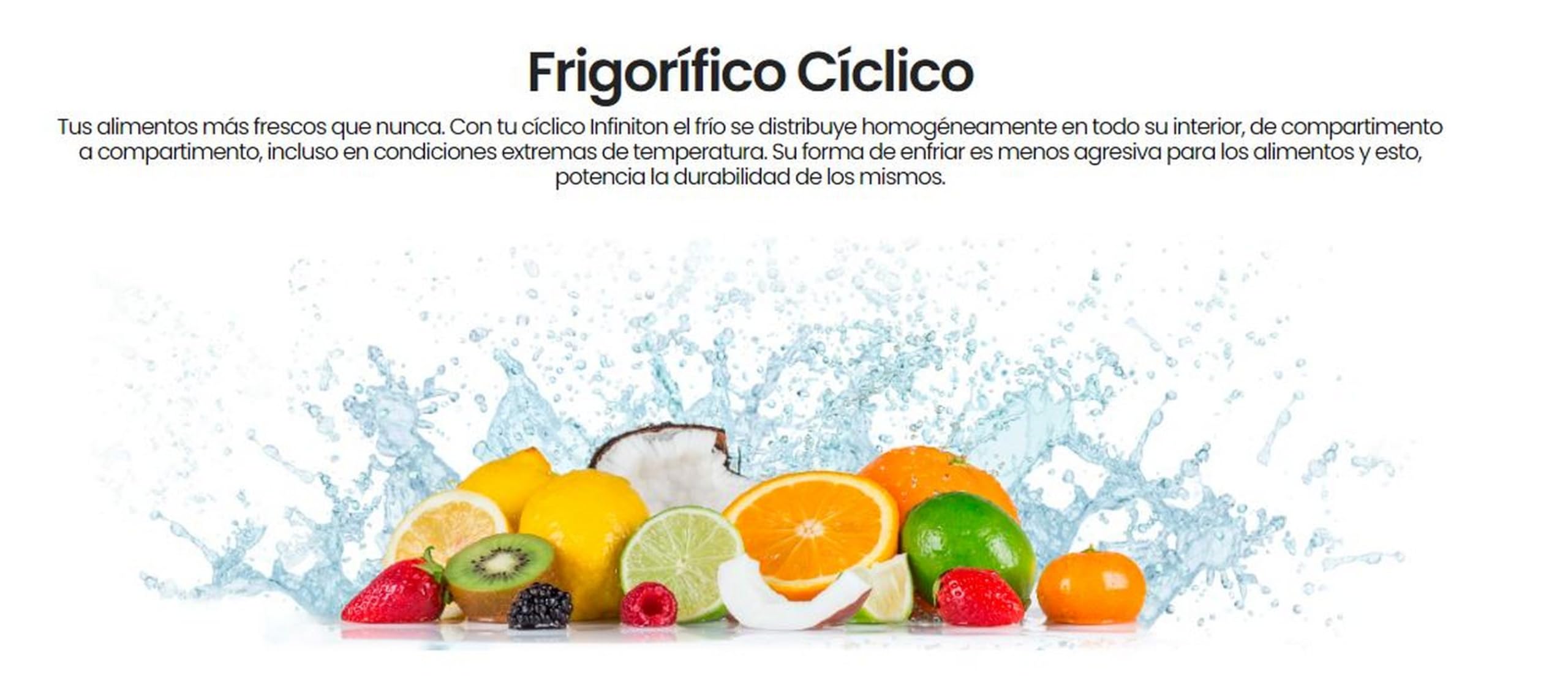 FRIGORIFICO INFINITON FG-248BL BLANCO (Dos Puertas, 205 litros, Alto 143cm, A++, FRESH ZONE, Independiente)
