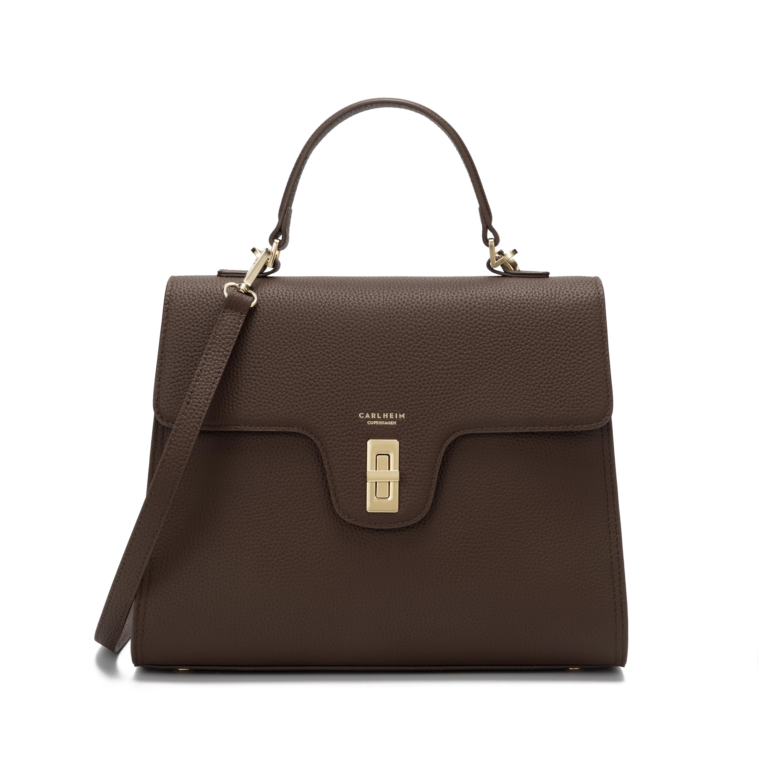 Carlheim, Gotland Genuine Leather collection, Estelle Genuine Leather Handbag (Brown)