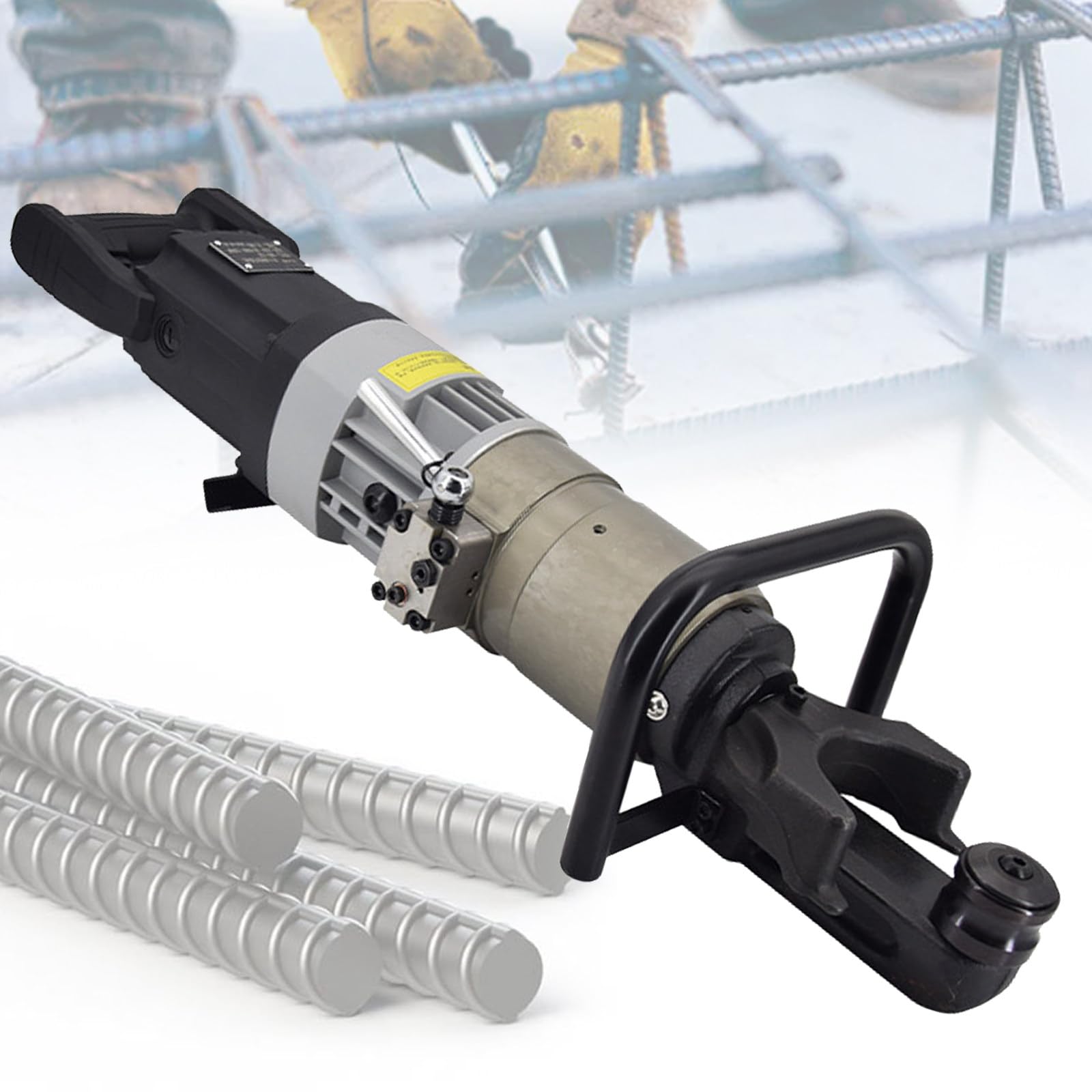 Dobladora De Varillas Corrugadas EléCtrica HidráUlica De 8-36 Mm, Herramienta Profesional De Doblado De Varillas Corrugadas Para Acero De Bajo Carbono Y Barras De Acero Roscadas Redondas,20to32mm