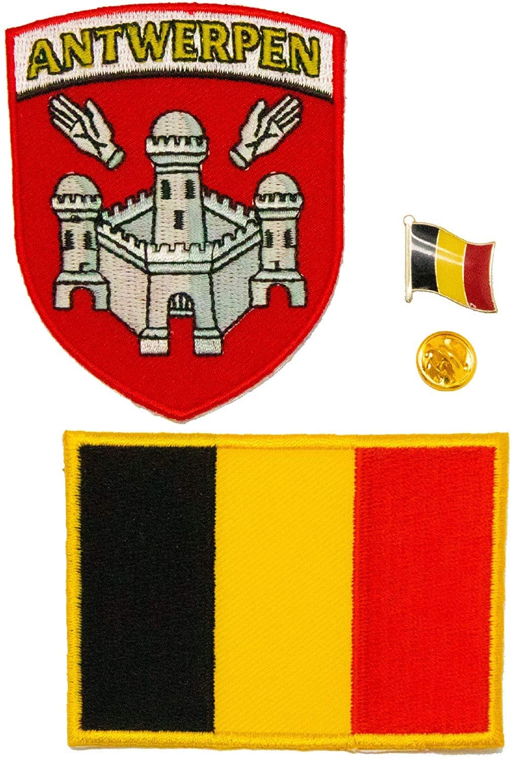 Badge Belgique Antwerpen écusson drapeau et épinglette souvenir n° 041B