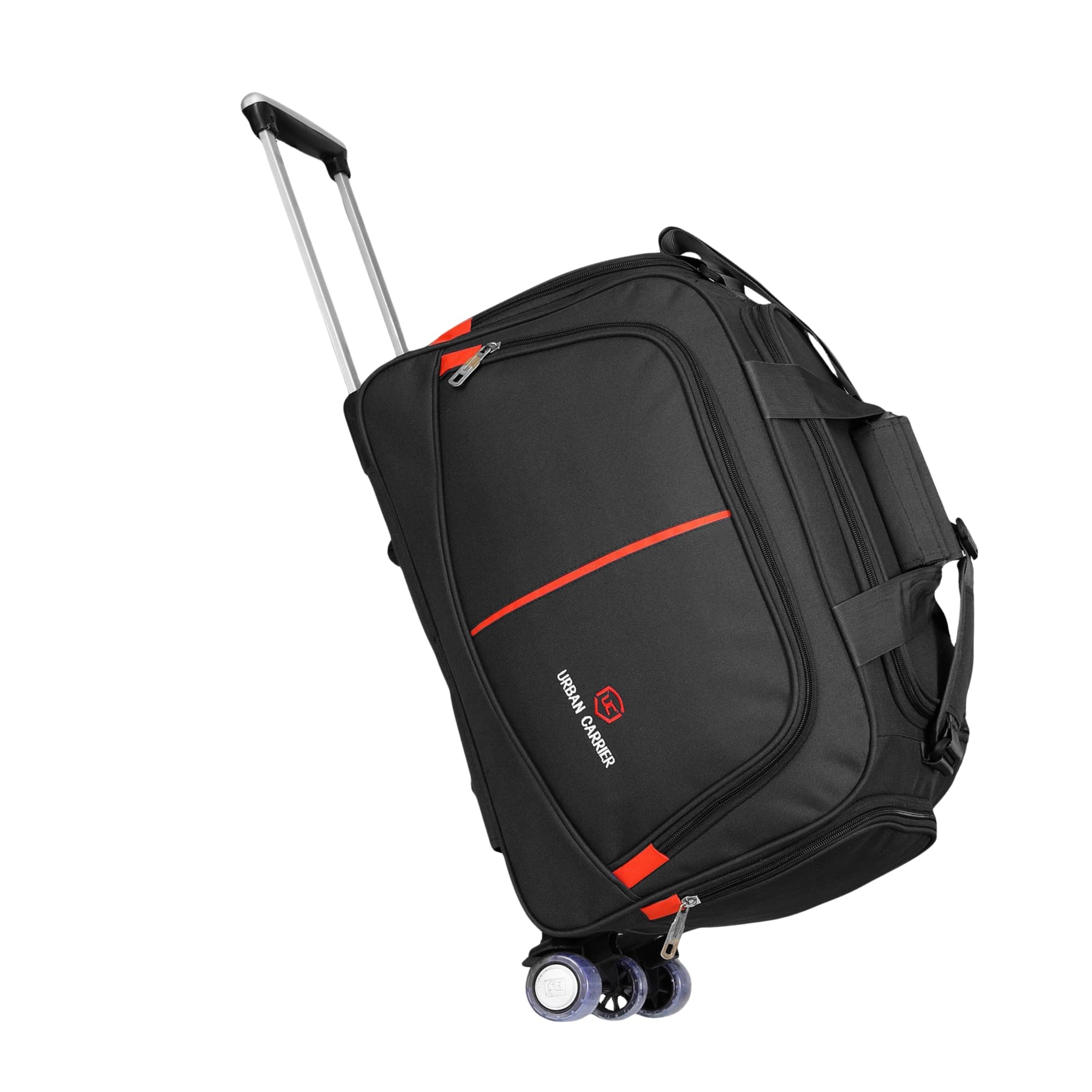 Urban Travel Luggage Duffel Trolley Bag with Wheels | Polyester | 70 L | Black | Expandable | Lightweight | Travel & Luggage-picture-33