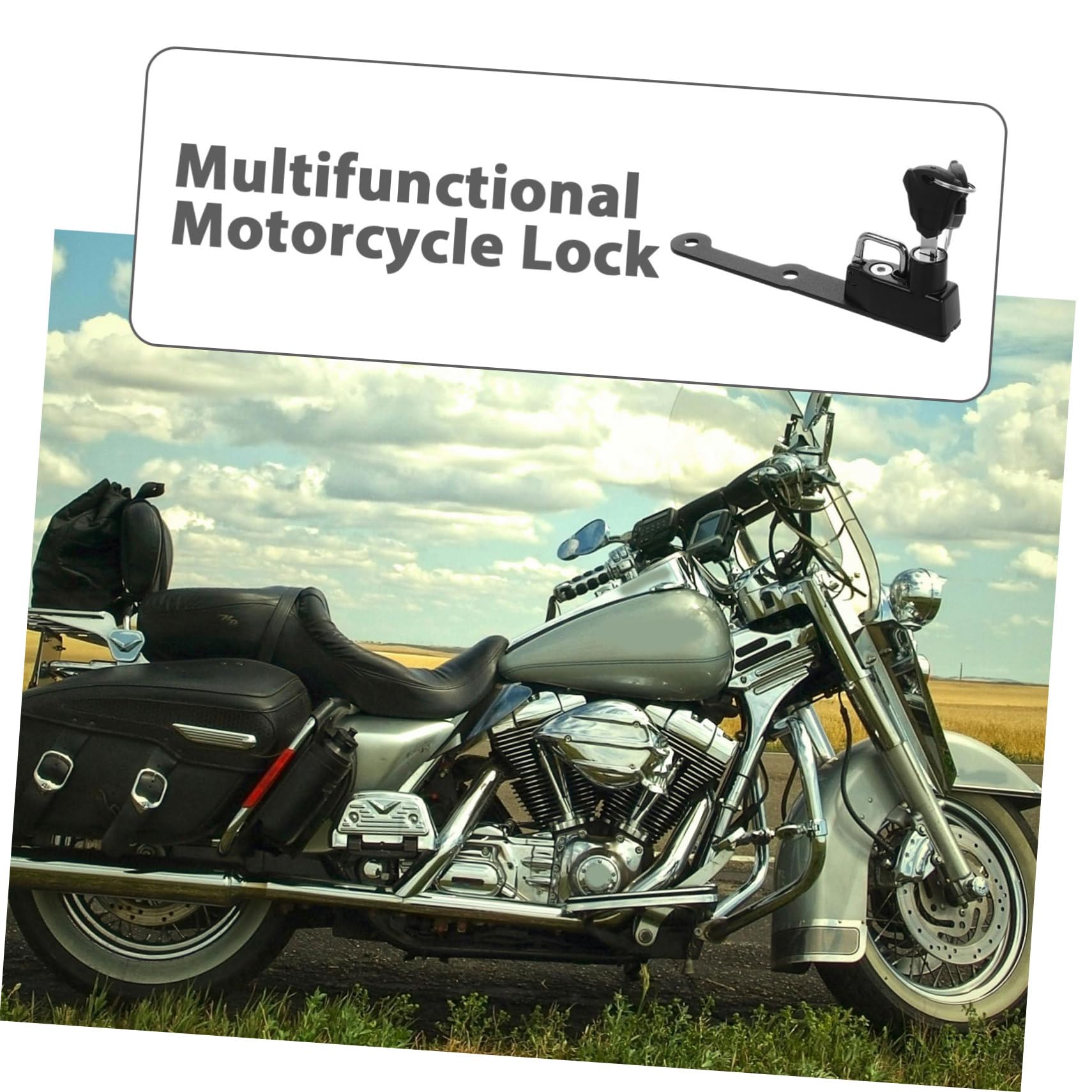 TOPBATHY Lucchetto Danni Moto Antifurto per Nero Metallo Casco in Installazione senza Sicurezza Affidabile per Modello Sportivo