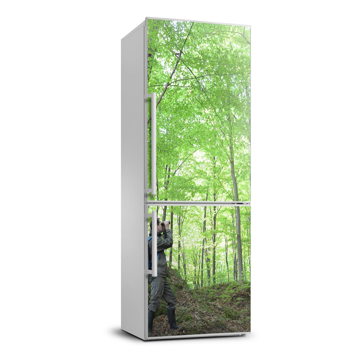 Autocollant Frigo Réfrigérateur 70x190cm Vinyle Adhésif Déco Cuisine Ornithologue
