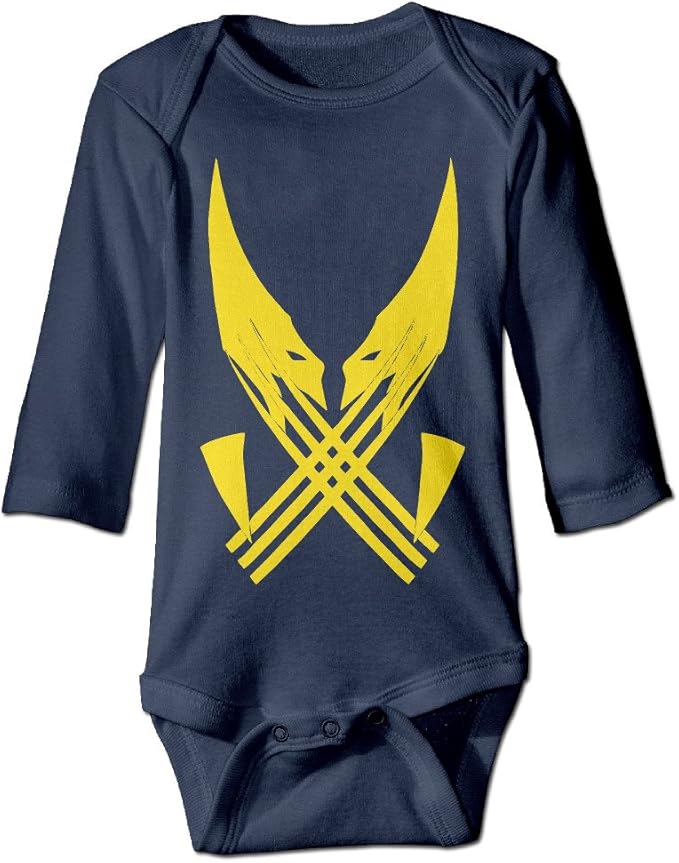 Baby Onesies Wolverine Logo American Comic Infant Bodysuit