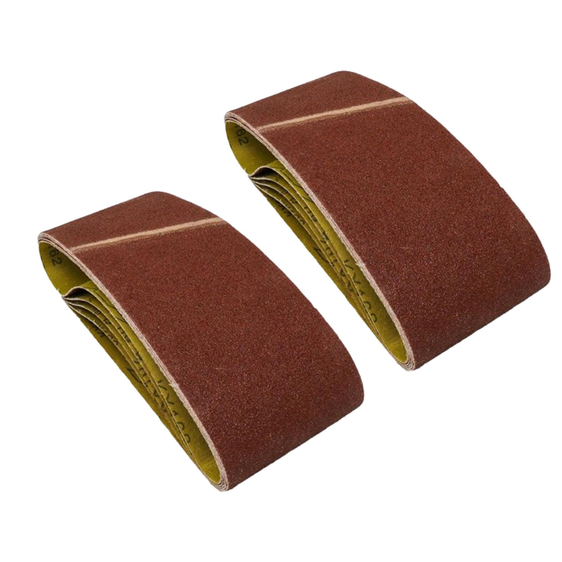 Dapetz ® Sanding Belts 75mm X 457mm 60 Grit Aluminium Oxide Power Tool Sander Sanding Belt Compatible with Bosch, Black+Decker & Makita Sanders polishing Metal, Wood -10X