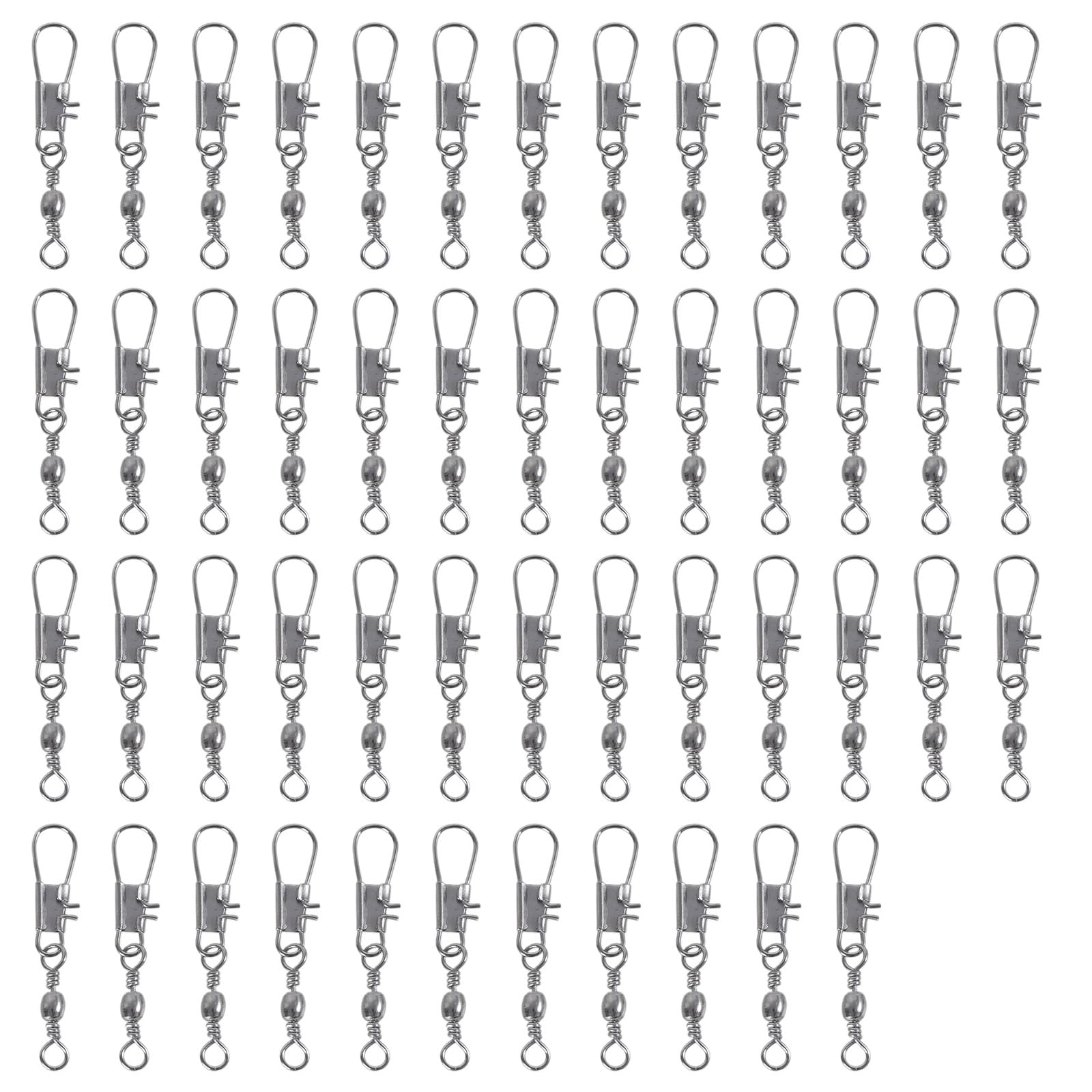 GTYLF 50pcs Stainless steel swivels fishing lure Connector accessories