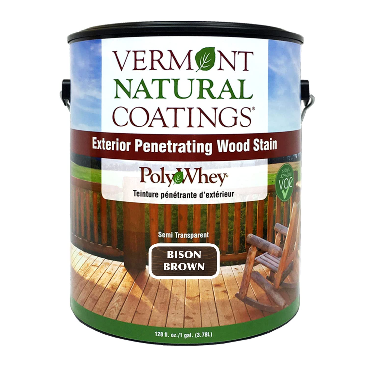 Vermont Natural Coatings PolyWhey Exterior Penetrating Stain Bison Brown