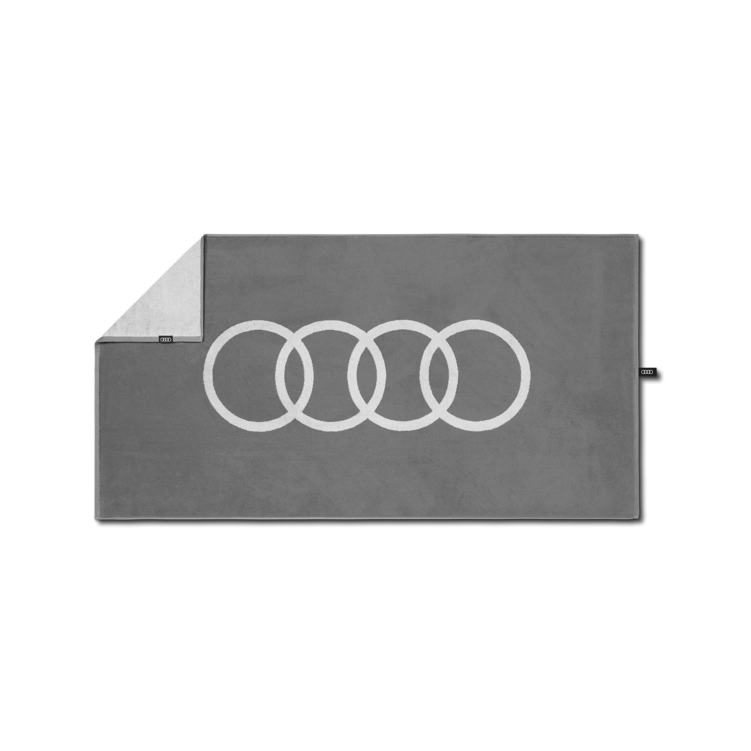 Audi - Asciugamano grigio chiaro, 50 x 100 cm