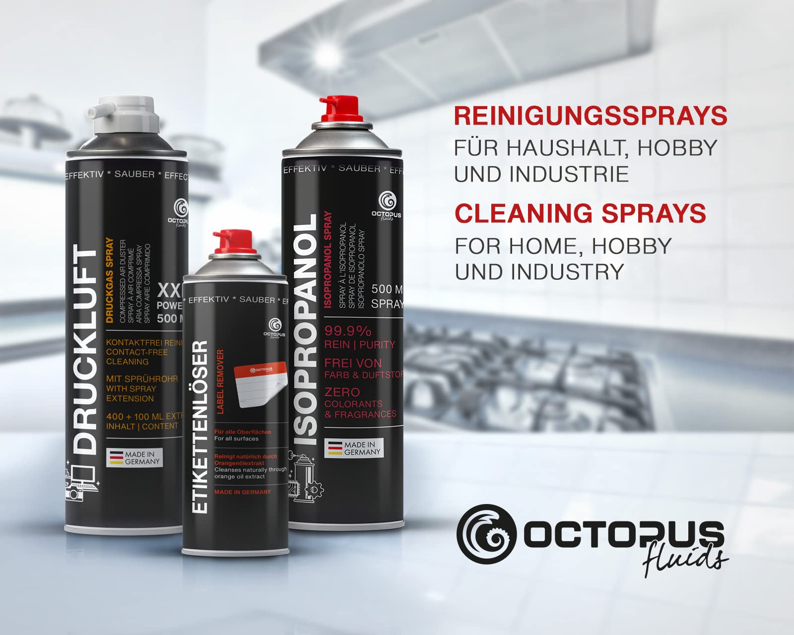 Octopus 12 x sprężone powietrze, oczyszczacz powietrza do czyszczenia PC i elektroniki, 500 ml