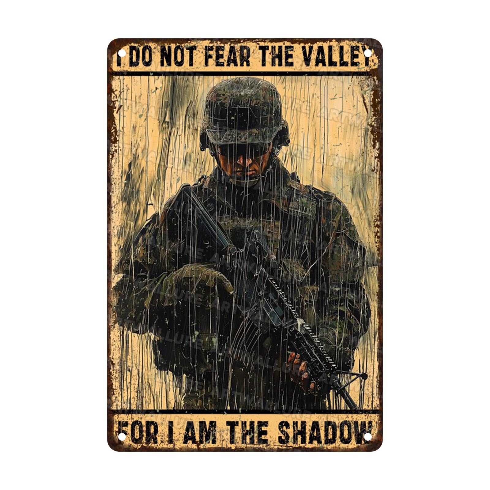 Veterans Day Vintage Metal Sign Soldier Decor Independence Day Metal Poster Retro Print Poster for Backyard Garage Man Cave Shed Office Craft Room 8x12inch