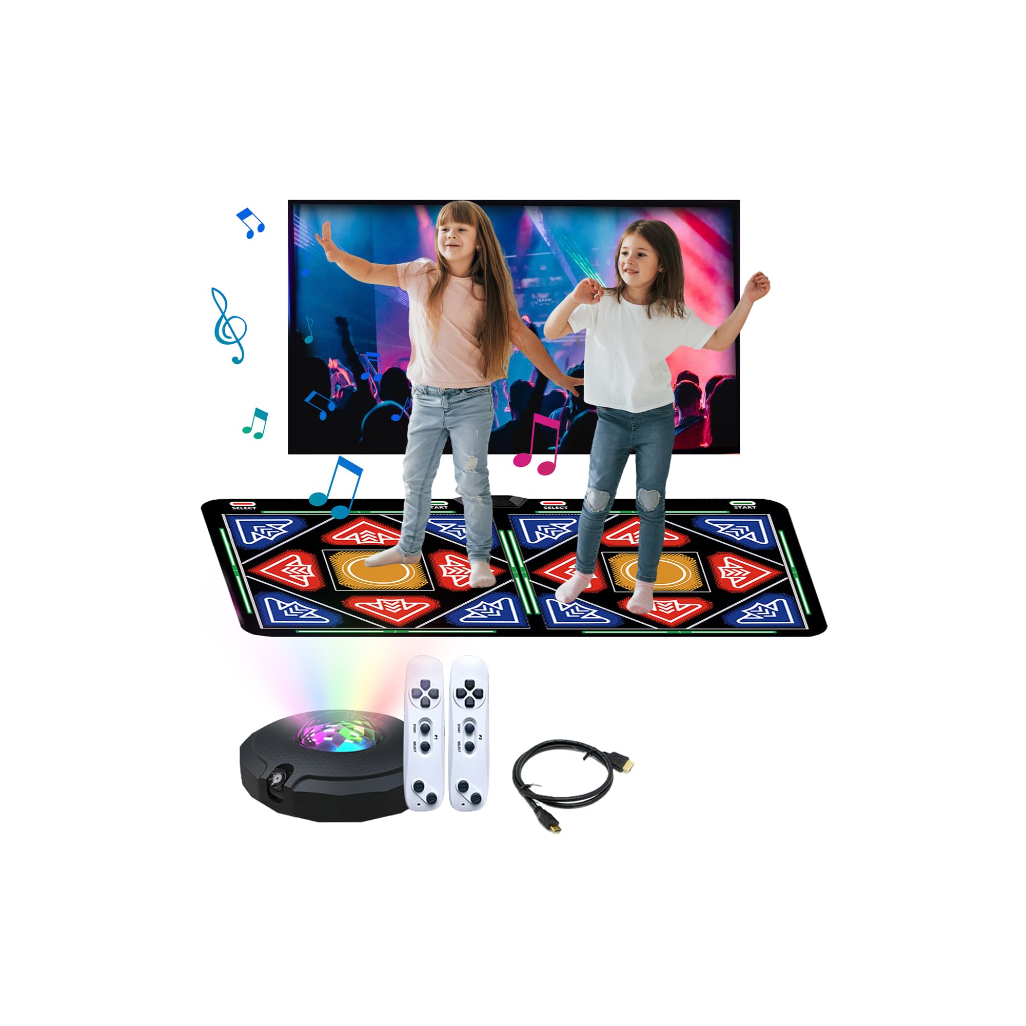 Alfombra Baile Niña Para TV Con Cámara,Dance Mat Doble Electrónica HDMI