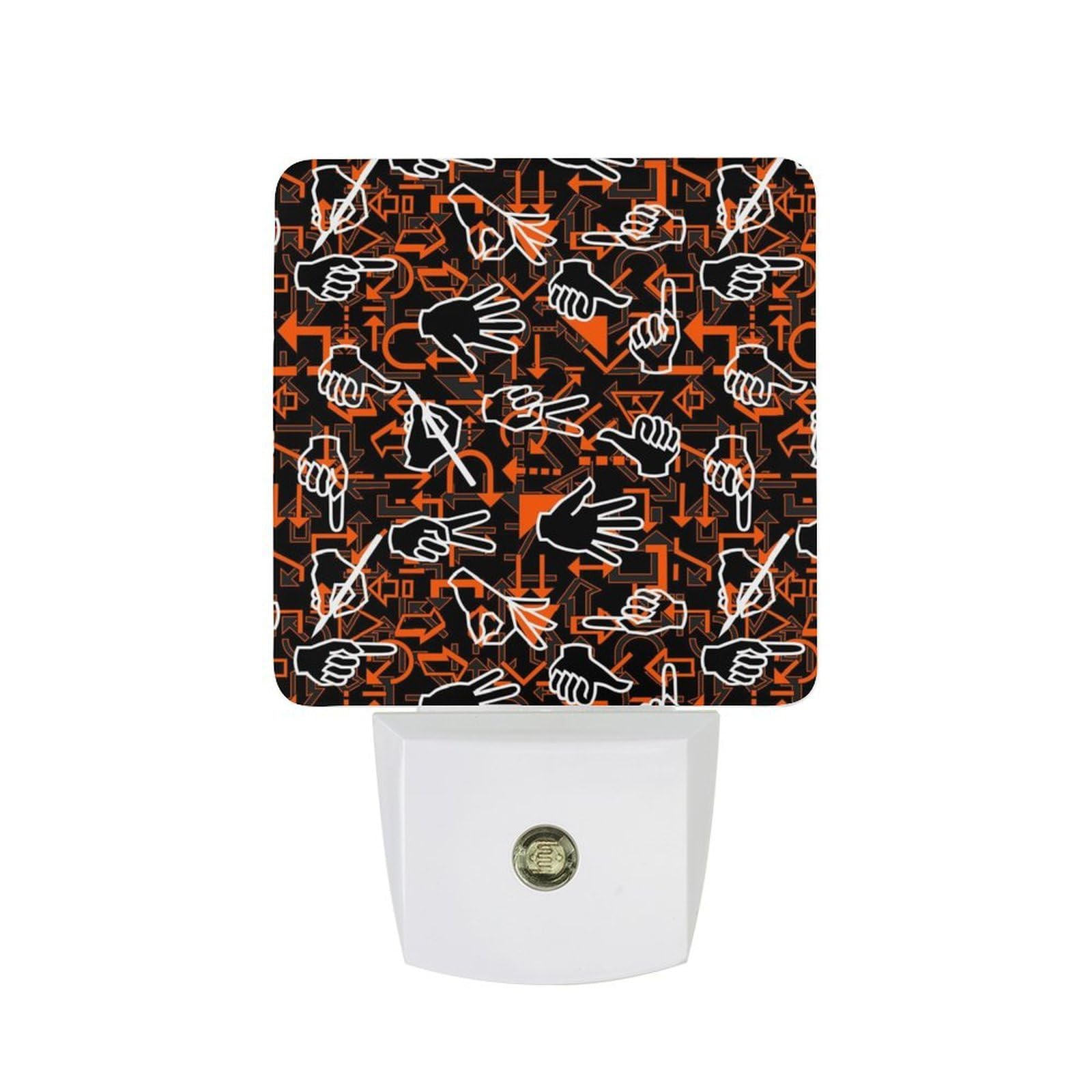 Nqrxadcrt Style Hand Gestures And Arrow Pattern Night Light Plug In Wall Lights Bedside Lamp Bedrooms Home Hallways Decoration