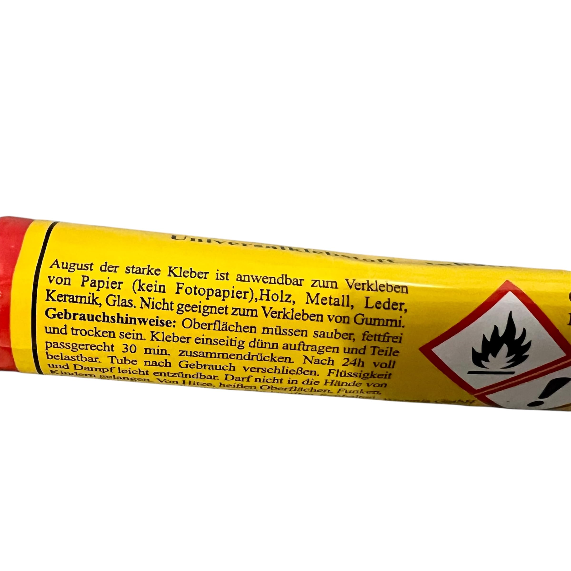 50x Kleber August der Starke 43g Universalkleber Klebstoff Flüssigkleber Alleskleber Bastelkleber - für Papier Karton Stoff - für Haushalt Büro Schule, ähnl. Sekundenkleber extra stark, + 1 Bildmagnet