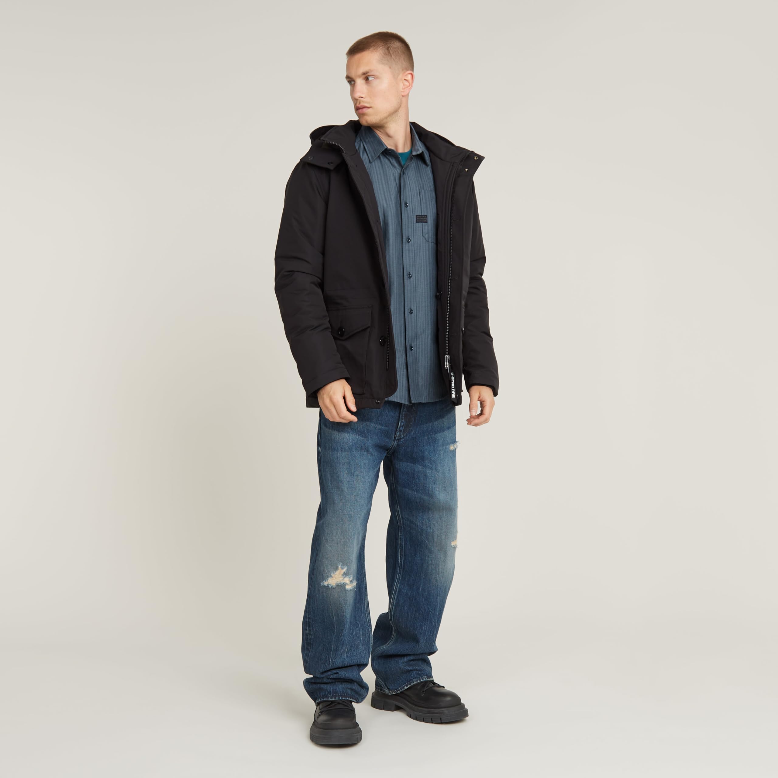 G-STAR Chaqueta Forrada Y Con Capucha Vodan Chaqueta Hombre