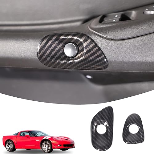 Lcojicep Botón de interruptor de automóvil compatible con Corvette C6 Z06 ZR1 2005-2013 Interruptor de puerta, interruptor de puerta, panel de marco