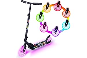 Aero Kick Scooter for Kids with Flashing LED Light Up Wheels and...