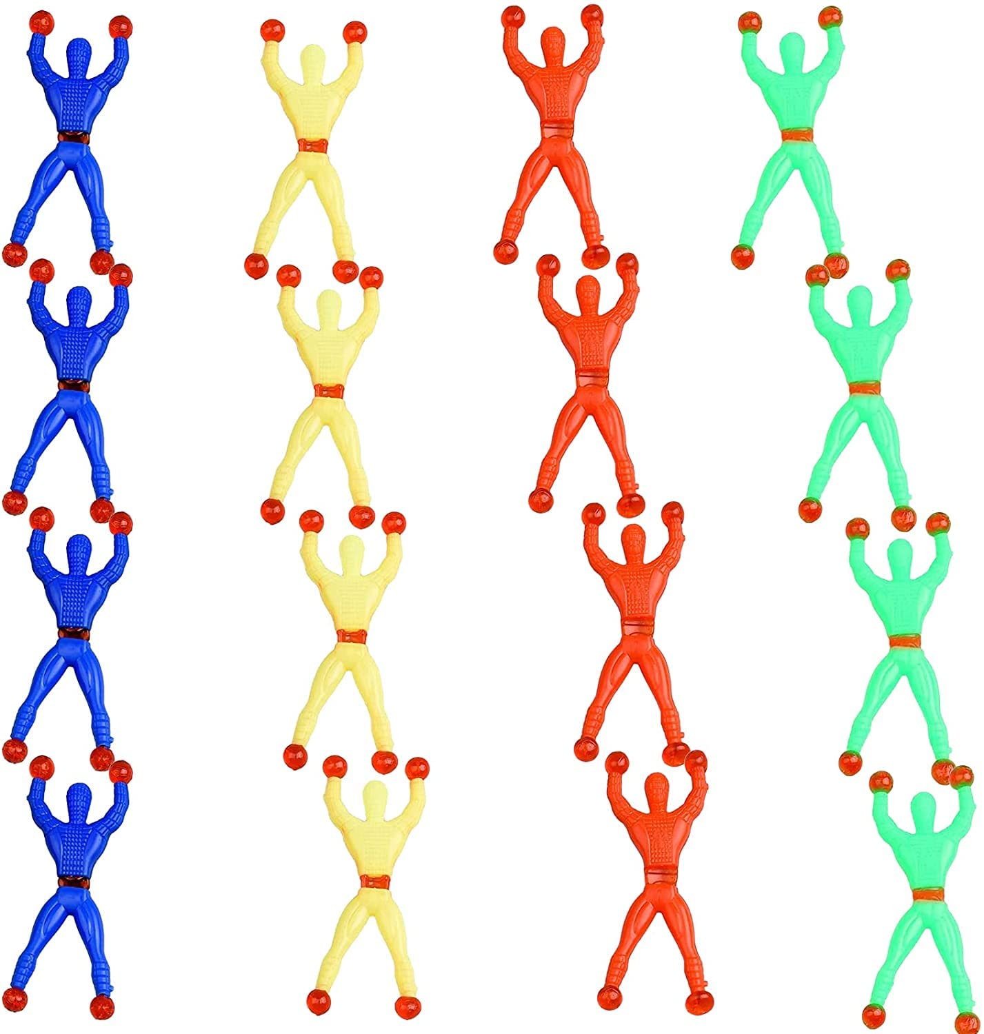 ELECDON Sticky Window Crawler Men Stretchy Sticky Wall Climbers Sticky Men Wall Climbers Stretchy Sticky Toys Window Crawler Toys Party Bag Fillers for Party Favor Home Kids 16 Pcs