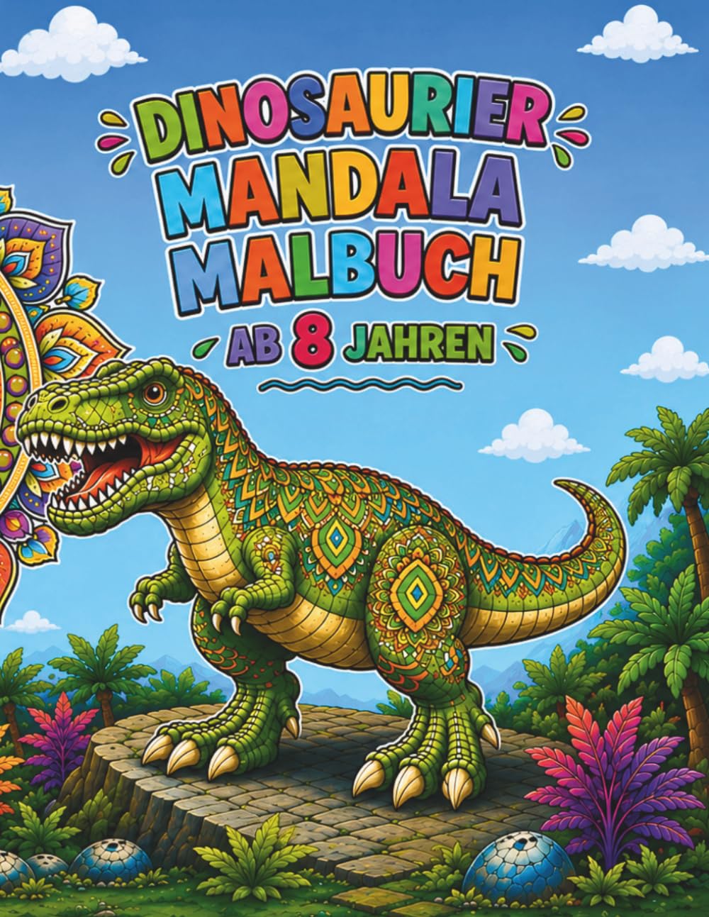 Dinosaurier Mandala Malbuch für Kinder ab 8 Jahren: 60 faszinierende Dinosaurier-Mandalas zum Ausmalen - Einseitig bedruckte Seiten für kreativen Malspaß (Traumhafte Mandalawelt)