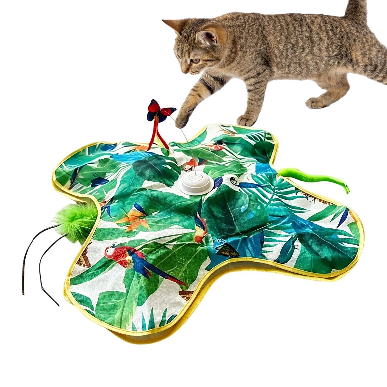 Jouet interactif pour chat rotatif automatique, jeu d'enrichissement intérieur