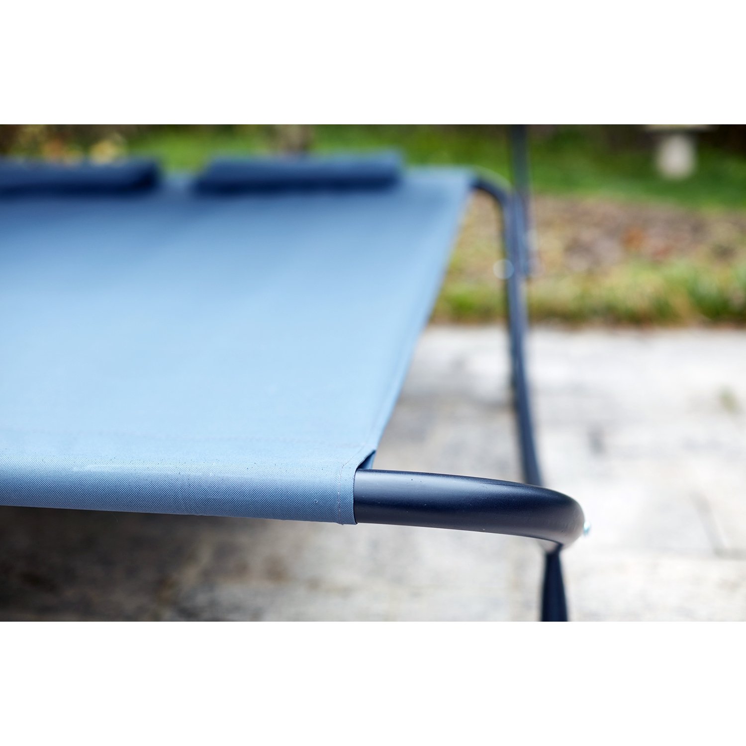CONCEPT USINE Lit de Jardin Aloha 2 Personnes Auvent Amovible Gris