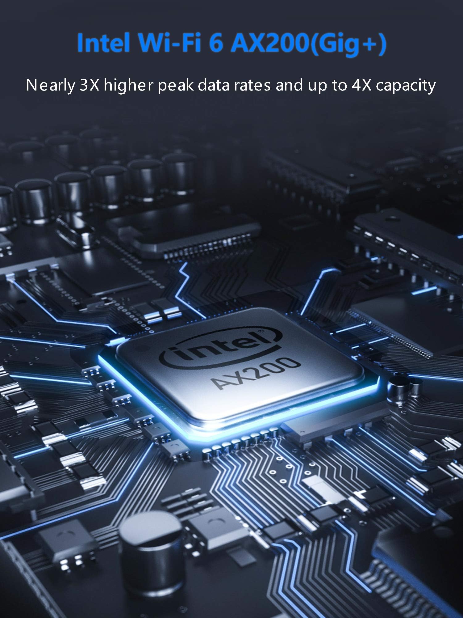 Scheda WiFi 6 PCIe AX 3000Mbps WiFi 6 AX200, Bluetooth 5.2, Scheda WiFi 6 Bluetooth PCIe 5G/2.4G per PC Windows 11/10(64Bit)
