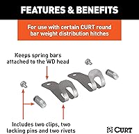 Vista 2 de CURT 17109 Retenedores de enganche de distribución de peso de barra redonda de repuesto