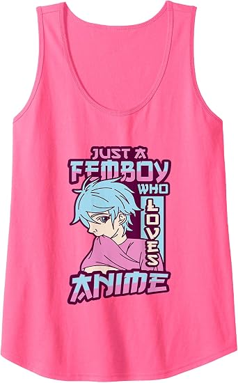 Anime Gay Boy Yaoi Design for a Femboy Tank Top
