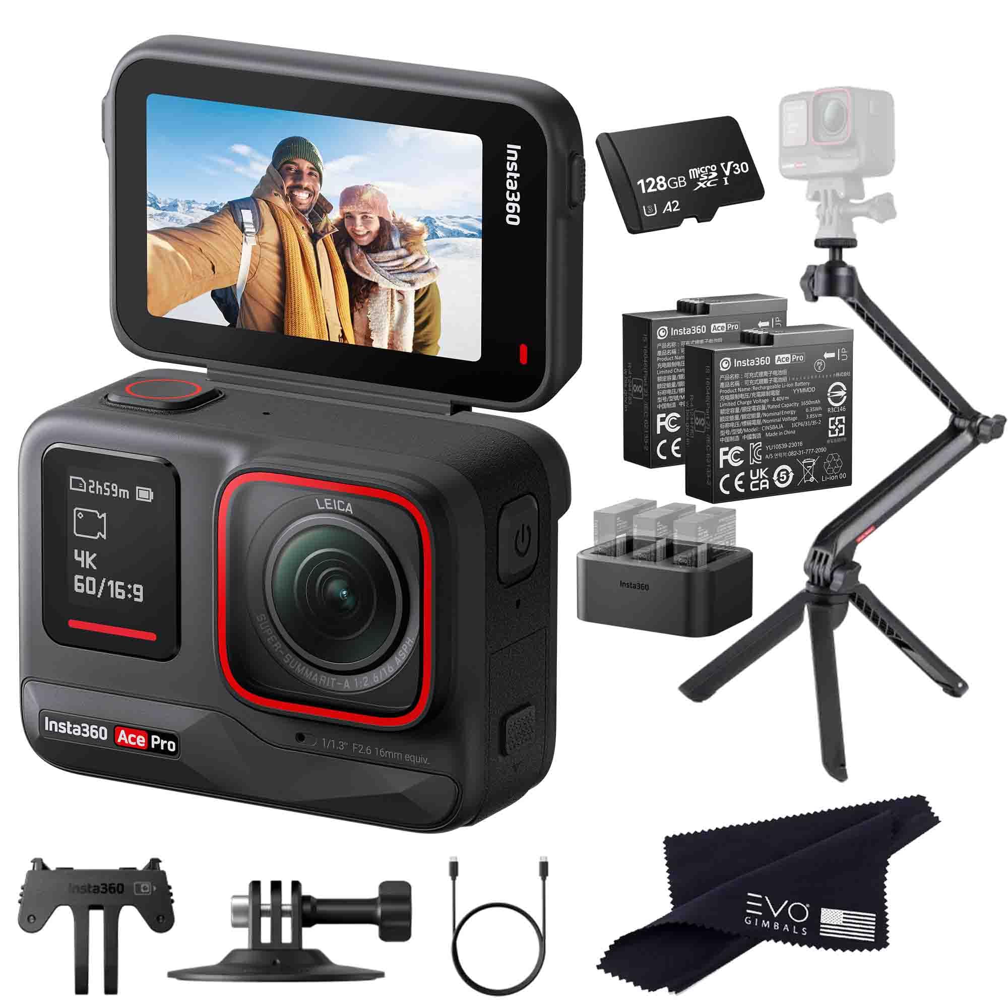 Amazon.com : Insta360 Ace Pro Battery Bundle- 8K Waterproof Action 
