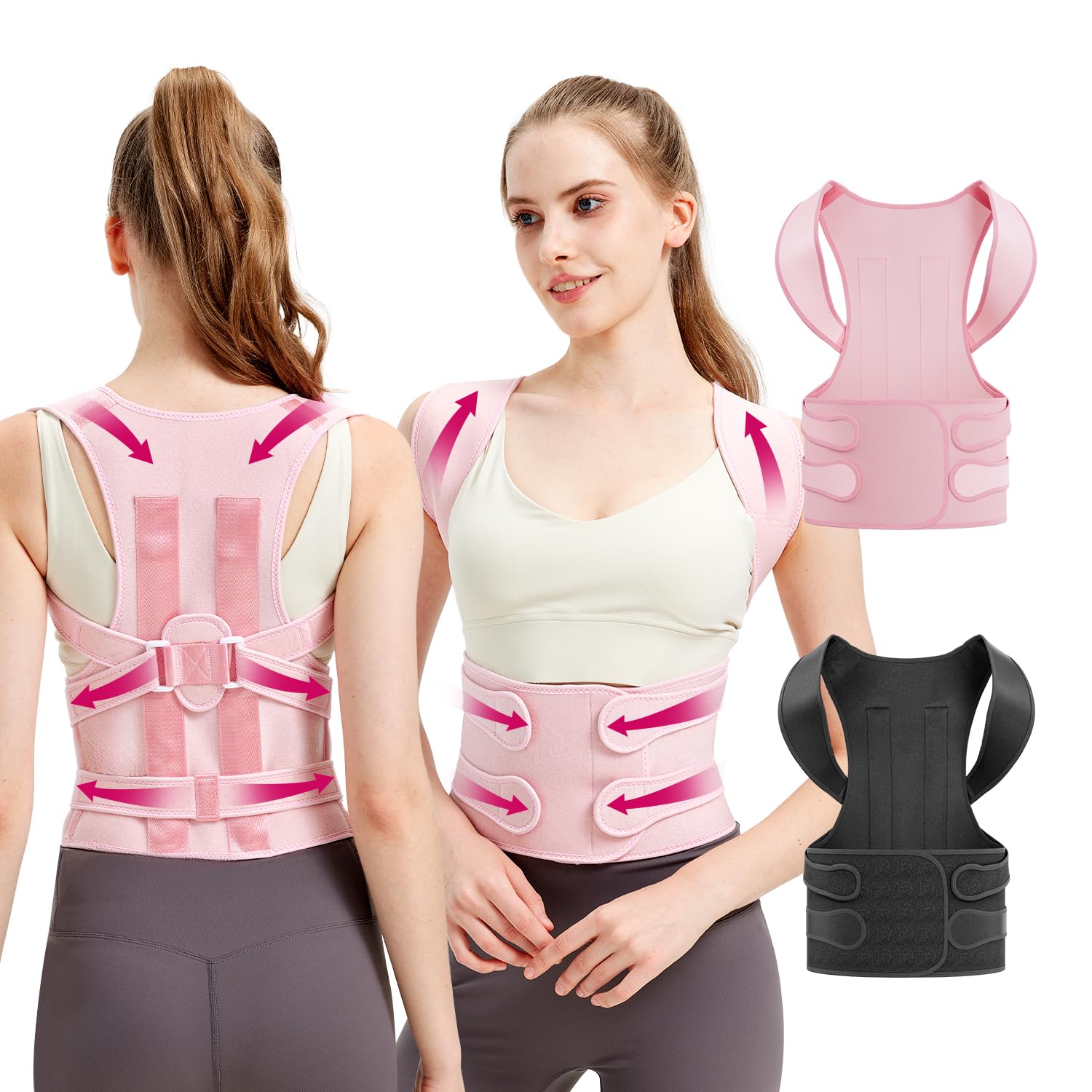 Posture Corrector for Women and Men Back Straightener Posture Brace for Pain Relief Back Belt Support with Adjustable