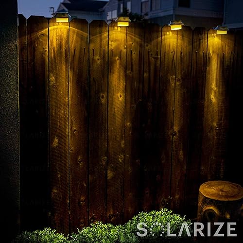 Miniatura 6 de Incredalight Solarize - Luces solares impermeables para exteriores (4 luces), luz LED cálida para uso exterior canalón, techo, valla, patio, porche,