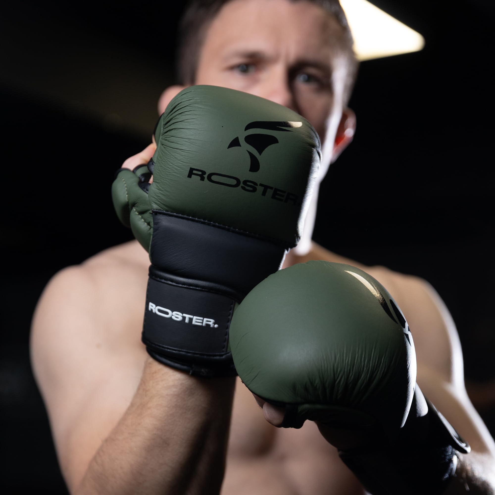 ROSTER. ® Guantillas MMA 7oz Sparring para Entrenamientos, Guantes De Piel 7onzas Artes Marciales, Boxeo, Kick Boxing, Defensa Personal, MMA, Unisex Adulto Hombre Mujer