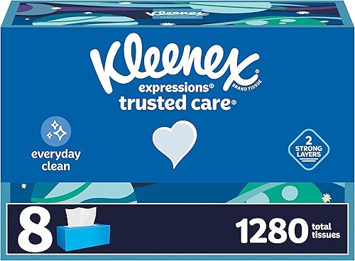 Miniatura 10 de Kleenex Trusted Care - Pañuelos faciales, 8 cajas planas, 200 pañuelos por caja, 2 capas, el embalaje puede variar