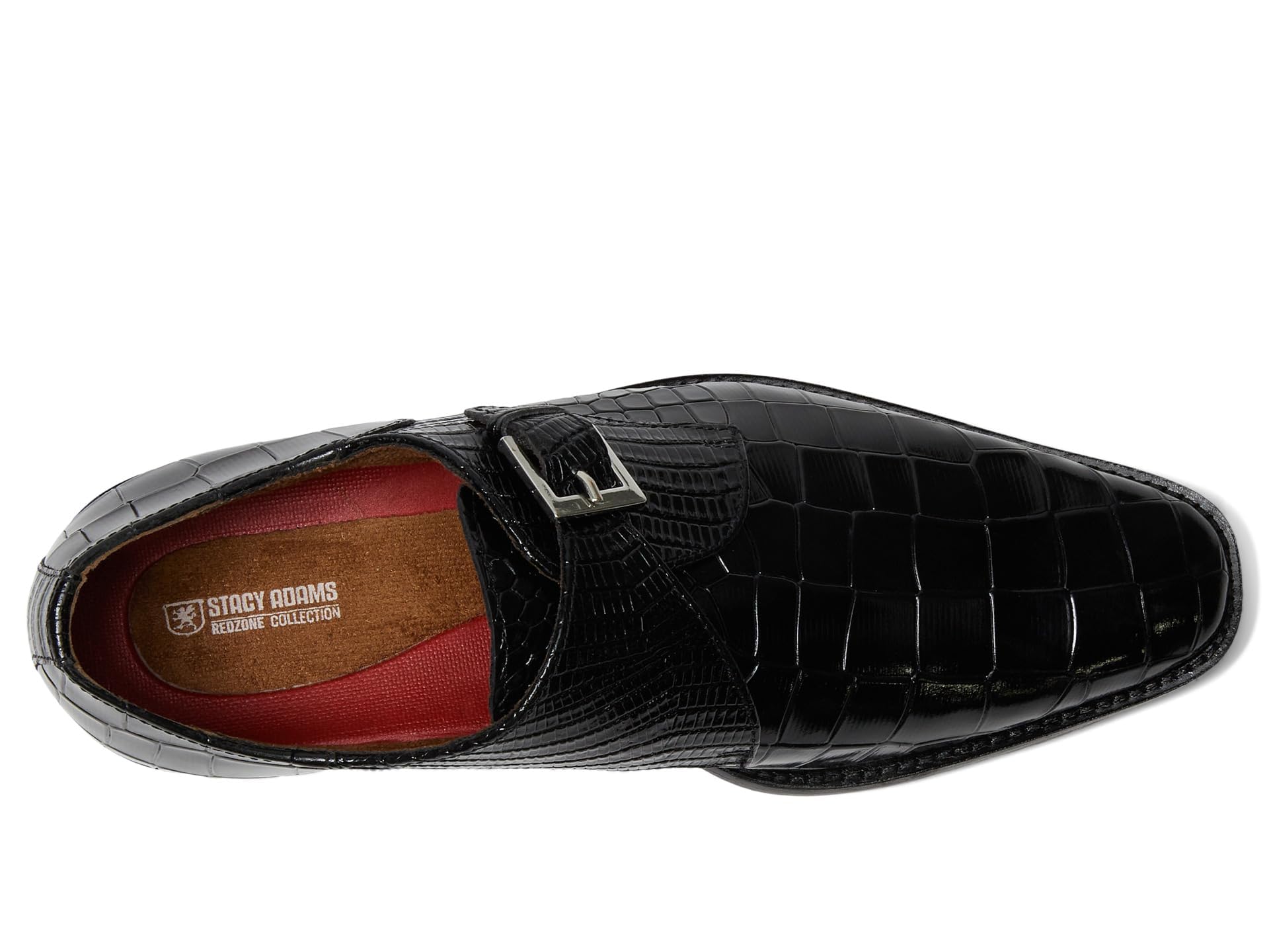 STACY ADAMS Herren Rapino Monk Strap mit einfarbiger Zehenpartie Mönch-Schnallenschuh