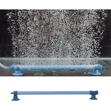 Aquarium Air Bubble Aeration Tube (14 Inch) With Suction Cups - Flexible Bubble Wall Decor For Fish Tank