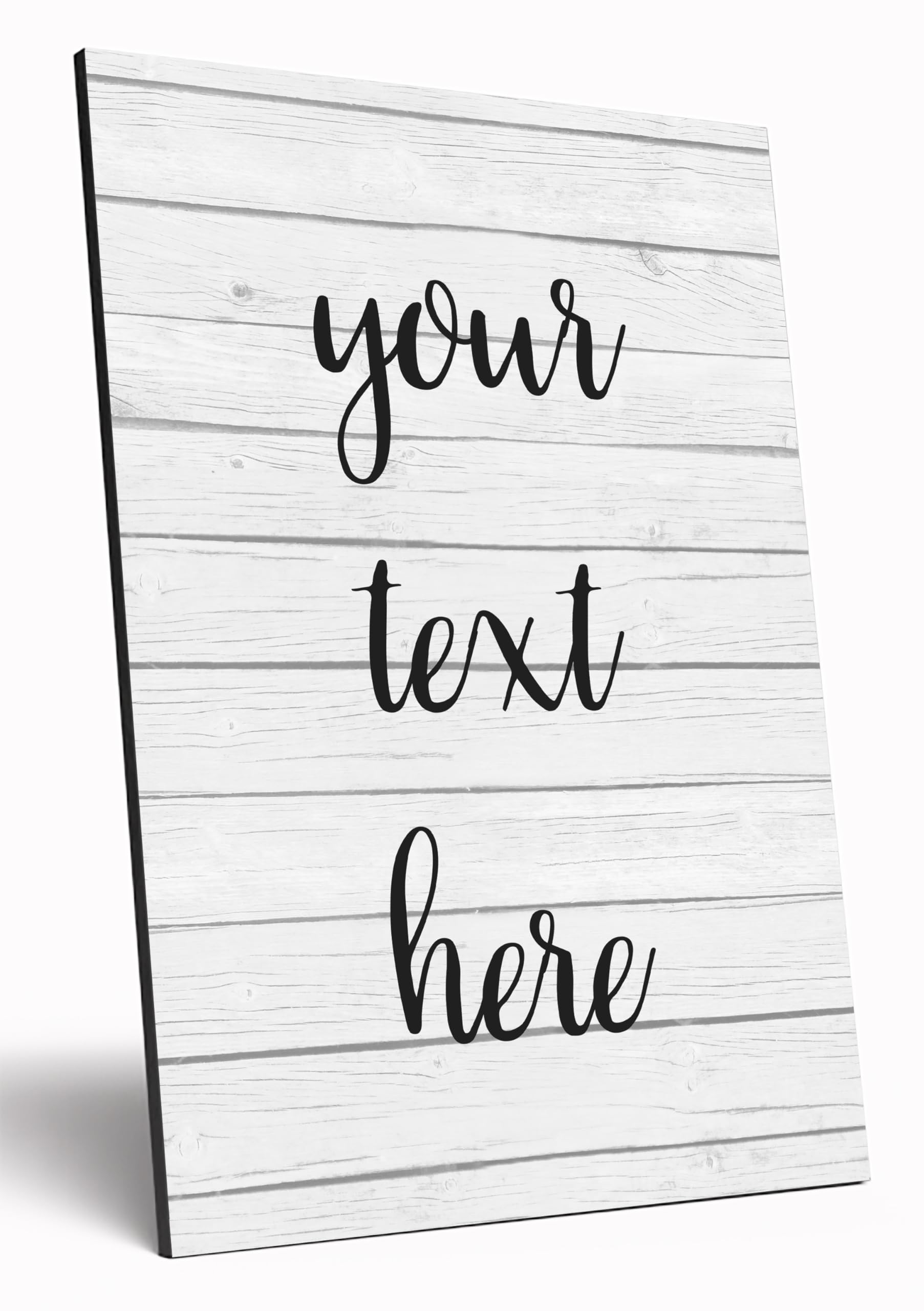 The Plum Penguin Personalised Printed A4 Wooden Wall Art Custom Words Any Text Quote Hanging Sign Simple Scandi Style