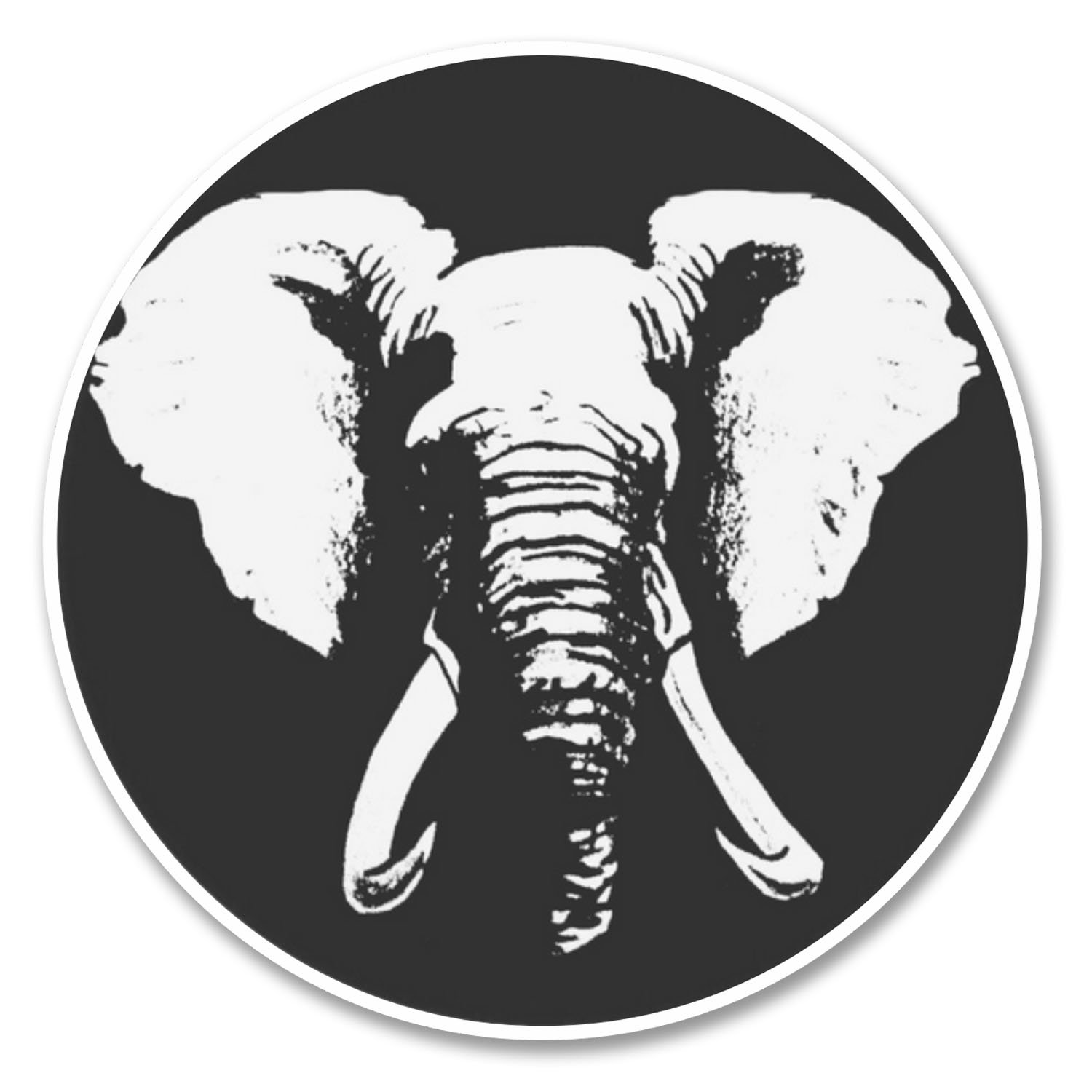 Destinationvinyl Multi 2 X 10Cm Elephant Vinyl Sticker Decal Laptop Car Tablet Fridge Africa Fun #6211 (10Cm X 10Cm)