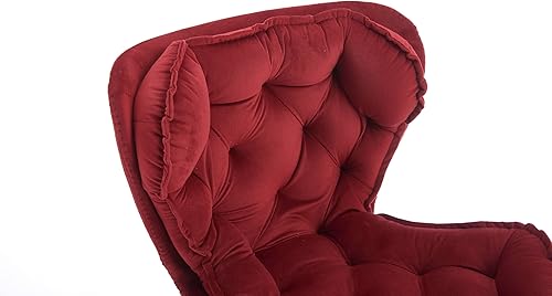 Miniatura 21 de SZLIZCCC Taburete de bar moderno giratorio de altura de pub, silla de comedor alta con asiento de terciopelo, respaldo, taburete hidráulico sin