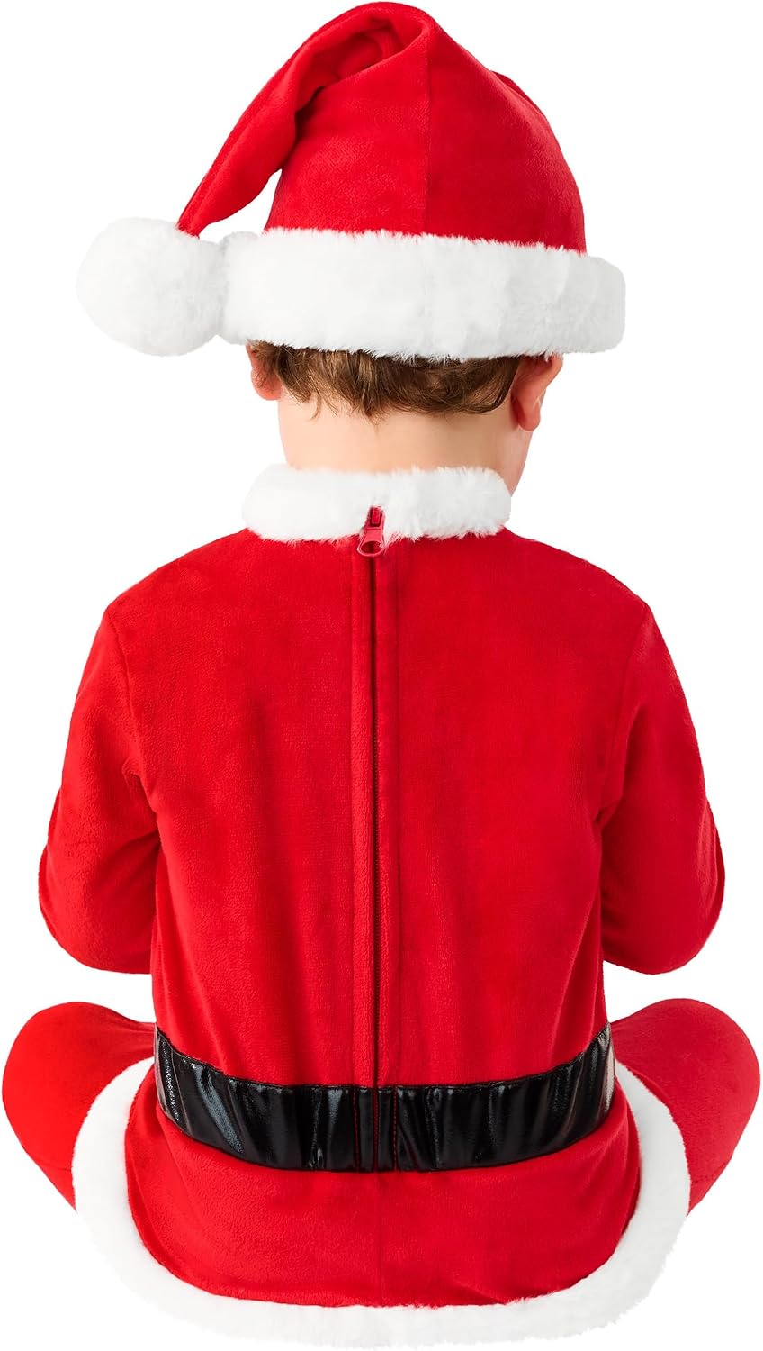 Spirit Halloween Baby Santa Clause Jumpsuit Costume | Festive Costume | Holiday Outfit